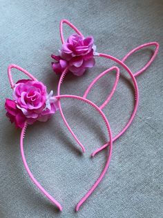 Plastic bunny ears with pink roses. Lightweight and comfy. Ready to ship! Bunny Ears, Bunny Ear, Turbans, Hair Accessories Headbands, Spring Time, Holiday Crafts, Pink Roses, Roses, Hair Accessories