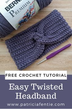 Are you new to crochet? This easy crocheted headband is perfect for beginners! It is made with just a single crochet stitch, but with a twist! Check it out... Single Crochet Stitch Projects, Crocheted Twisted Headband Patterns Free, Twist Crochet Headband, Easy Single Crochet Projects, 4 Skein Crochet Projects, Crochet Twist Headband Pattern Free, How To Crochet A Headband For Beginners, Easy Crochet Headband For Beginners, Easy Starter Crochet Projects