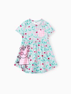 * Soft and comfy
* Include: 1* Dress
* Material: 95% polyester, 5% spandex
* Imported
* Officially Licensed Hasbro Peppa Pig Merchandise Toddler Girl Summer, Pattern Dress, Summer Fruit, Peppa Pig, Dress Material, Toddler Dress, Dress Materials, Summer Girls, Dress Patterns