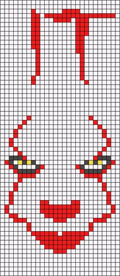 a cross stitch pattern with the face of a smiling red cat on it's side