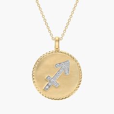 This 14k gold and pave diamond zodiac pendant is the perfect necklace for showing off your star sign. With hand-finished details and sparkling diamonds, it’s also a timeless gift. Pearl Jewelry Gift, Pearl Bracelet Gold, Zodiac Pendant Necklace, Sagittarius Zodiac, Platinum Rose Gold, Gold Rings Fashion, Zodiac Pendant, Gold Pearl Necklace, Zodiac Sagittarius