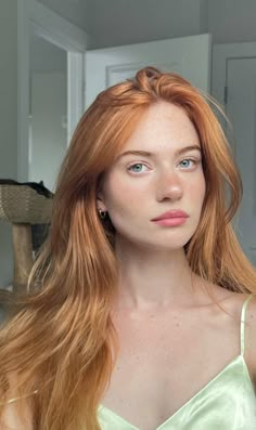 Ginger Hair Girl, Pale Skin Hair Color, Cheveux Oranges, Red Hair Blue Eyes, Hair Pale Skin, Hair Color Orange, Natural Red Hair, Red Hair Inspo