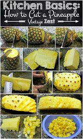 how to cut a pineapple into slices and put them in the oven for cooking