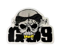 a sticker with a skull on it that says,'go geth '