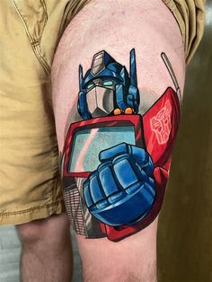 Mind-Blowing Tattoos, ink Transformers Tattoo Ideas, Optimus Prime Tattoo, Transformers Tattoos, Optimus Prime Quotes, Transformers Tattoo, Lockdown Transformers, Marvel Tattoos, Human Canvas, Transformers Optimus Prime