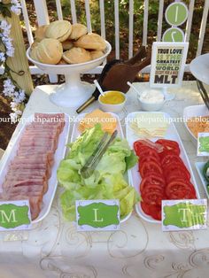 a table topped with lots of different types of food