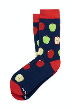 Apple Socks, Salted Caramel Popcorn, Apple Core, Caramel Popcorn, Blue Socks, Curated Gift Boxes, Employee Appreciation, You're Awesome, Repeat Pattern