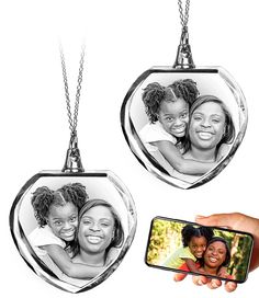 PRICES MAY VARY. GREAT GIFT OPTIONS FOR LOVED ONES: Our Customized Necklace is perfect for thoughtful gifts for mom, grandma, and women in general! They also make fantastic gifts for men all year round. BRING YOUR FONDEST MEMORIES ON THE GO: Simply upload your favorite photo and watch it transform into a breathtaking work of crystal art on a 20” stainless steel chain. Stands out best over dark clothing. MADE FROM HIGH-QUALITY CRYSTAL: Expertly crafted with the highest quality K9 crystal and the Engraved Heart Necklace, Picture Necklace, Engraved Crystal, Custom Christmas Gifts, Best Dad Gifts, Photo Necklace, Memorial Necklace, 3d Laser, Photo Heart