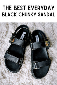 These are hands down my favorite black dad sandal for everyday wear. Black chunky sandals are super trendy this season and these ones are incredibly comfortable, cute and budget-friendly. Click to get yours now! Platform Wedges, Budget Friendly