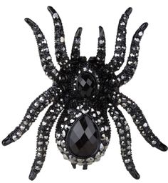 PRICES MAY VARY. Big spider brooch & pendant 2 in 1, spider measures 2.25 x 2.25 inches, safety pin measures 1 inch, pendant hooks fit most regular 3mm or less necklaces Good size and weight, will enhance any costumes, lapel, blouse, jacket, coat, scarf, shawl, hat or bags Big stone is resin, rest are crystals, some stones show different colors from different views, we call them AB crystals Alloy with black zinc plated, lead and nickle free Comes in a beautiful pouch bag, a thoughtful halloween Christmas Party Jewelry, Spider Jewelry, Spider Necklace, Angel Jewelry, Stretch Ring, Halloween Costume Accessories, Pin Pendant, Halloween Jewelry, Ring Fit