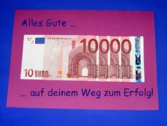 an image of a ten euro bill with the words alles gute