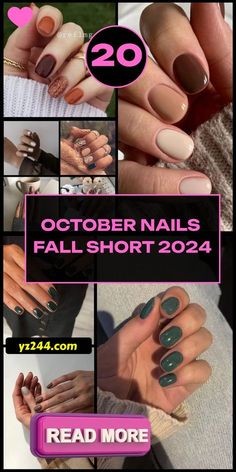 Fall Nails Short Coffin Shape, Fall Dip Nails Short, Nails October 2024, Short Nail Fall Designs, Short Autumn Nails 2024, Short Round Fall Nails, Fall Nails 2024 Trends, October Nails 2024, Square Nail Designs Fall