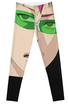 a pair of leggings with an image of the face of naruta