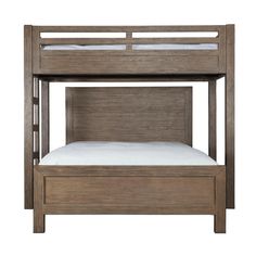 Hamilton Canopy Bed with Queen Bed Vintage Smoke Finish - Sea Green Designs Twin Canopy Bed, Wood Canopy Bed, Adult Bunk Beds, Bed Vintage, Queen Bunk Beds, Wood Canopy, Canopy Beds, Bunk Beds Built In, Ski House