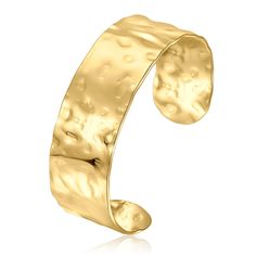 PRICES MAY VARY. CHUNKY BRACELET: The golden hammered cuff bracelet has a simple yet statement design. The unique texture of the hammered texture is matched with the polished finish, which is a beautiful personality. SPECIFICATION: Circumference about 19 cm / 7.5 inch.Easy to match and suitable for any style of clothes. The practical open bracelet design is easy to put on and take off. VERSATILE USAGE: This Hammered Chunky Bangle Bracelet is suitable for dating, parties, clubs, weddings, and tra Beautiful Personality, Hammered Cuff Bracelet, Trendy Bows, Open Bracelet, Open Bangle Bracelet, Gold Cuff Bracelet, Chunky Bracelet, Open Cuff Bracelet, Chunky Earrings