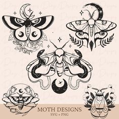 moths and moths tattoo designs