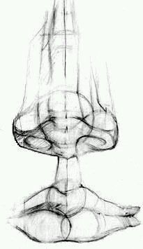 an image of a drawing of a person's feet