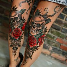 Dazzling Leg Tattoos For Women Tattoo Files Back Calf Tattoos For Women, Tattoo Fin, Tattoos For Women Design, Leg Tattoos For Women, Calf Tattoos For Women, Roses Tattoo, Leg Tattoos Women, Calf Tattoo, Women Design