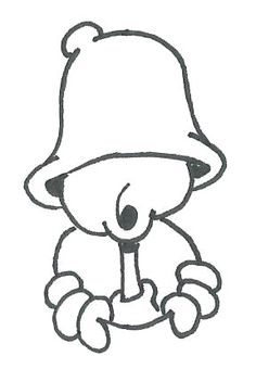 a drawing of a teddy bear wearing a hat