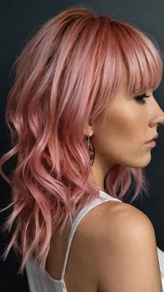 Explore edgy pink hair color ideas for a daring back view. Visit our website for more bold hair inspirations. Save these edgy styles for your next hair adventure! 🔥 #EdgyHair #PinkHairTrends #BackViewInspo Blush Hair Color, Blush Hair, Pink Dip Dye, Mermaid Braid