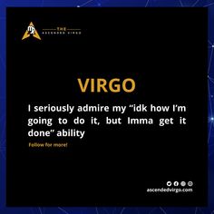 an ad with the words virgo on it