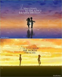 two anime posters with the same quote