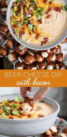 beer cheese dip with bacon is an easy appetizer for any party or gathering