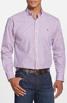 Vineyard+Vines+'Baywalk'+Classic+Fit+Check+Poplin+Sport+Shirt+available+at+#Nordstrom Cut Shirts