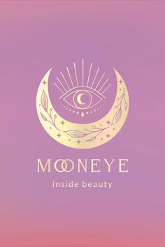 the logo for moneye inside beauty, with an all seeing eye in the center