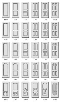 various types and sizes of doors