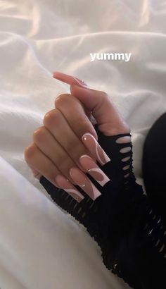 Era Nails, Ambre Nails, Her Nails, Simple Acrylic Nails, Mom Era, Long Square Acrylic Nails, White Nail