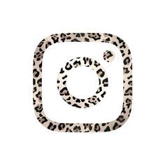 the instagram logo is made up of an animal print, and has a square shape