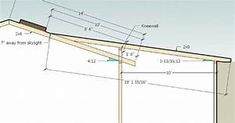 an image of the roof section of a house with measurements and details to be used