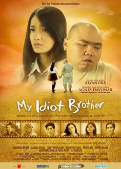 the movie poster for my idiott brother with two people standing in front of them