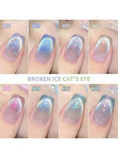 15ml /1pc /12Pcs Permeating Crushed Ice Cat's Eye Gel Polish Soak Off Varnish Semi Permanent Cat Magnetic Gel Broken Diamond Reflection Gel Nail Products 12 Colours Set Gift Magnet Multicolor    ABS  Peel-Off Nail Polish   Nail,Hand & Foot Care, size features are:Bust: ,Length: ,Sleeve Length: Diamond Reflection, Gel Nails Winter, Gel Nail Products, Nail Whitening, Cat Eye Nails Polish, Cat Eye Gel Polish, Semi Permanente, Eye Nails, Glitter Dust