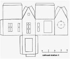 a paper house is shown with the measurements