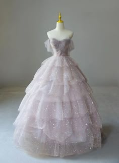 Pink Tulle Ball Gown Layers Long Party Dress, Pink Shiny Tulle Sweet 1 – BeautyDressy 15s Dresses, Lilac Wedding Dresses, Awards Outfits, Pink Sweet 16 Dress, Party Dress Pink, Pink Sweet 16, Hot Prom Dress, Sweet 16 Dress, Tulle Balls