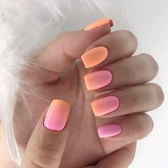 Ibiza Nails🌸 Spa Services on Instagram: “Ombré!! Summer colors @ibizanails #gelmanicure #gelnails #gelpolish #pedicure👣 #fairydustnails #nails #gelxnails #summernails #nailsinspire…” Summer Nails Colors Designs, Pretty Fingers, Cruise Nails, Nails 2017, Makeup Nails Designs, Nagellack Trends, Ombré Nails, Nails Yellow, Summer Nail Art