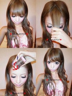 Agejo Hairstyles, Himekaji Hairstyles, Gyaru Hair Tutorial, Gyaru Hair Color, Gyaru Hairstyles Short, Hime Gyaru Makeup, Gyaru Hairstyles, Kogal Gyaru, Rosé Red Hair