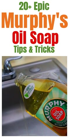 a bottle of soap sitting on top of a sink