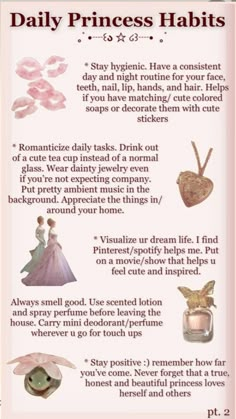 Coquette Self Care Aesthetic, Coquette Hygiene Tips, Daily Princess Habits, Aesthetic Self Care Tips, How To Be A Princess Tips, What Is Coquette, Coquette Girly Aesthetic, Girly Stuff Aesthetic, How To Be A Princess