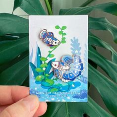 Halfmoon Betta, Jacket Fabric, Pretty Pins, Cool Pins, Hard Enamel Pin, Cute Pins, Fabric Bag, Transparent Stickers