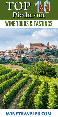 the top 10 wine tours and tastings in italy with text overlaying it