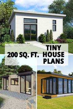 the tiny house plans are designed to look like it has been built in two different sections