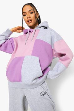 Colour Block Hoodie, Cotton Color Block Hoodie Tops, Trendy Cotton Color Block Hoodie, Multicolored Hoodie, Spring Color Block Hoodie, Cotton Color Block Hoodie, Streetwear Color Block Sweatshirt, Hoodie Patchwork, Color Block Hoodie