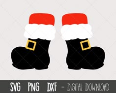 santa hat and boots svg file