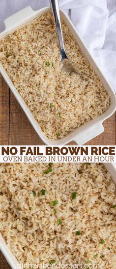 there is no fail to make brown rice in an oven