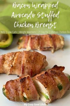 Low Carb Smoker Recipes, Chicken And Avocado Recipes, Crossfit Meals, Avocado Stuffed, Chicken Low Carb, Easy Low Carb Dinner, Bacon Wrapped Avocado, Chicken Breast With Bacon, Recipes Grill