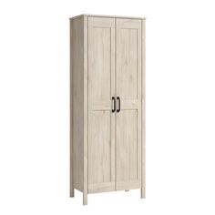 Running out of room and can’t hide all your stuff? Well, we have just the solution for you! Add versatile storage and a rustic look to your home décor with this tall storage cabinet with doors and shelves from the Sauder Select collection. Behind this storage cabinet’s two large doors is a spacious hidden area with two adjustable shelves and one fixed shelf for you to store anything from spare blankets and stacks of towels to board games and your collection of novels. The adjustable shelves on this double door storage cabinet accommodates items of various heights, allowing you to customize your office storage cabinet. The charming style and simplistic design of storage cabinets with doors and shelves, like this one, make it a great addition to any room in your home – in the living room, do Sauder Storage Cabinet, Tall Storage Cabinet, Storage Cabinet With Doors, Accent Storage Cabinet, Cabinet With Doors, Office Storage Cabinets, Laminated Mdf, Accent Storage, China Furniture