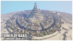 Tower of Babel desert city timelapse build Minecraft Tower, Small Youtuber, The Tower Of Babel, Desert City, Bangunan Minecraft, Minecraft Banners, Minecraft Castle, Tower Of Babel